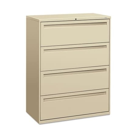 Hon HON, 700 SERIES FOUR-DRAWER LATERAL FILE, 42W X 18D X 52.5H, PUTTY 794LL